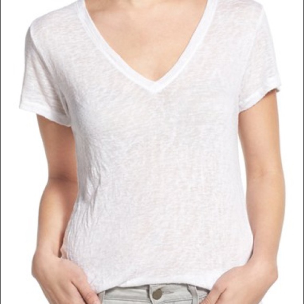 Rails White Slub Knit T-Shirt